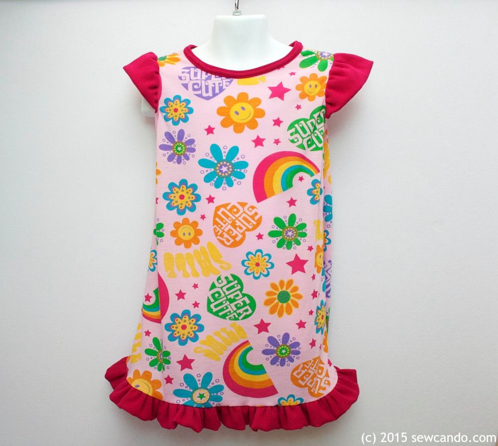 Sew Can Do Making a Flutter Ruffle Trim Nightgown AND A Pattern For It